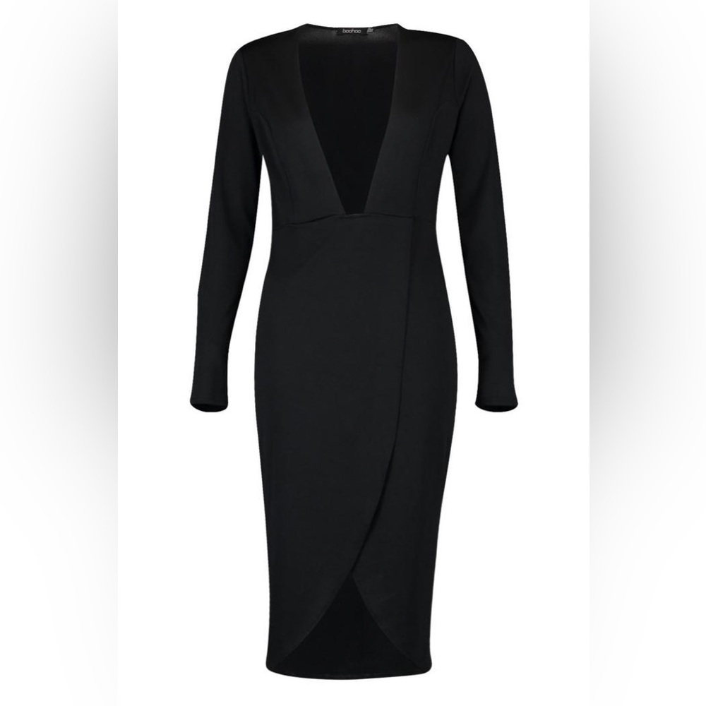 NWT PLUNGE FRONT THIGH SPLIT MIDI DRESS Size24 (imo can got 24/26)